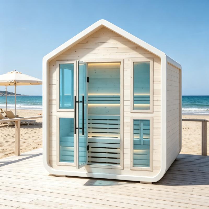 Cabine de sauna de luxo, feita - Spa And Wellness Hotel avaliação e preço